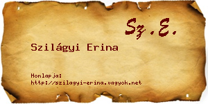 Szilágyi Erina névjegykártya