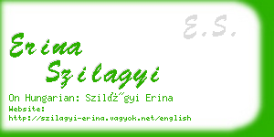 erina szilagyi business card